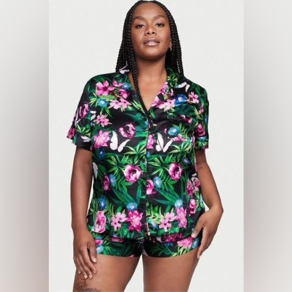 Victoria’s Secret Floral Satin Pajama Set